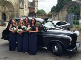 Classic Black London Cab for weddings in Bletchley